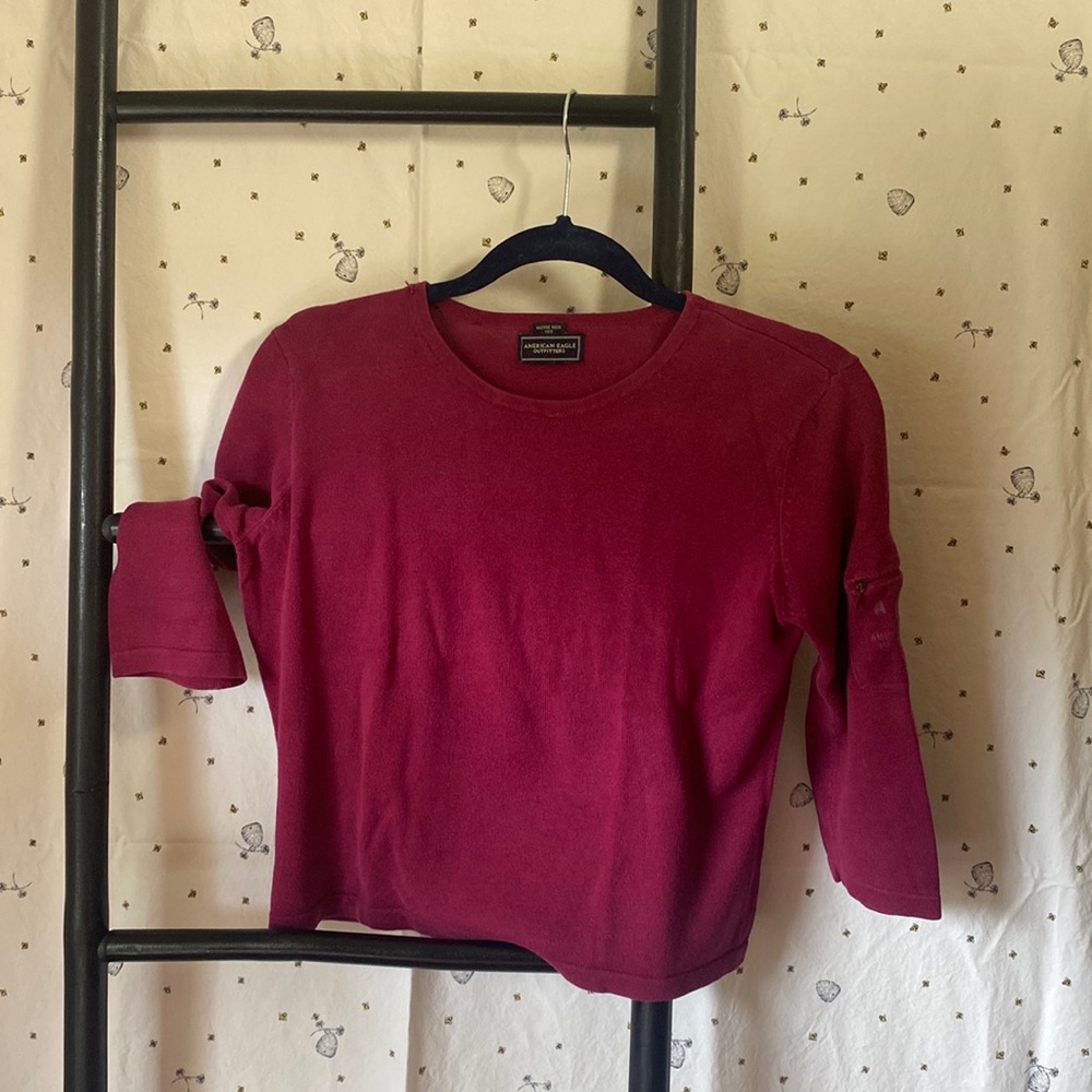 Vintage American Eagle Outfitters crop sweater with quarter sleeves